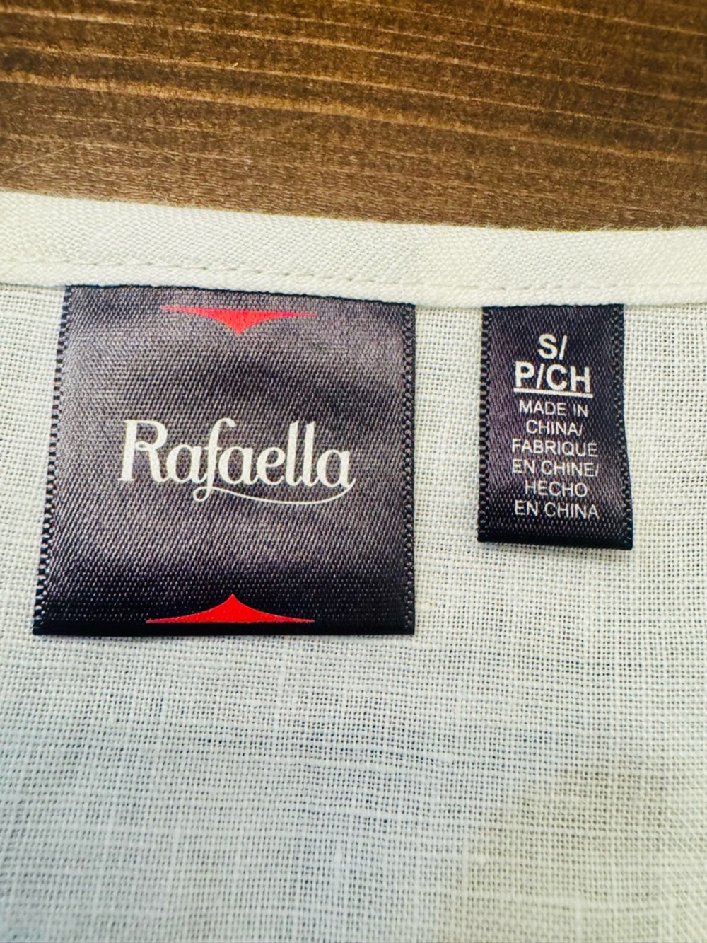 Rafaella Women’s White 100% Linen Split-Neck Tunic with Ties Size S‎ - Picture 6 of 9